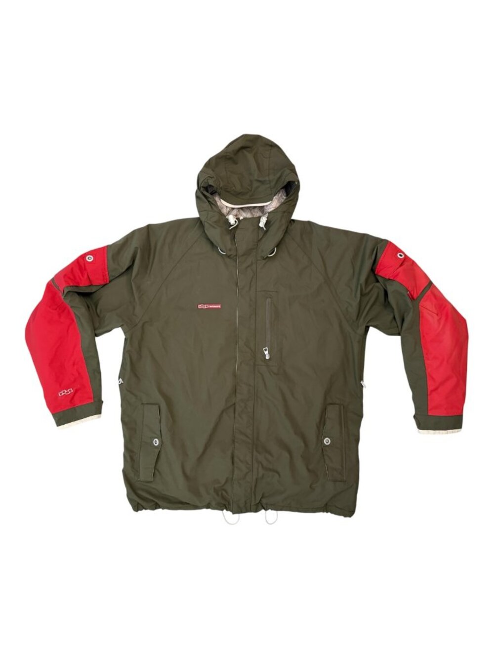 Foursquare 8K Snowboard Jacket Men's XL Olive Green Ski Snow Jacket Hooded